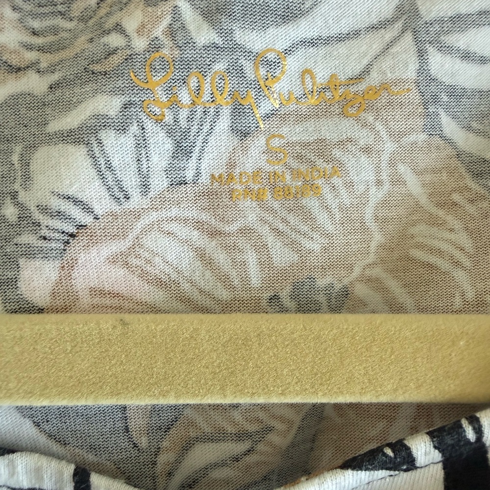 Lilly Pulitzer Geanna 3/4 sleeve swing dress - Onyx Peony Party - Picture 3 of 3